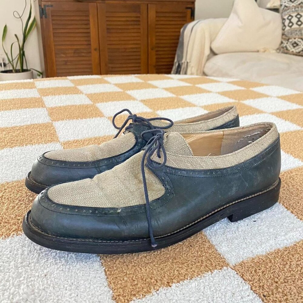STUART WEITZMAN GOLF SHOES BLUE GREY TAN WOMENS 7.5